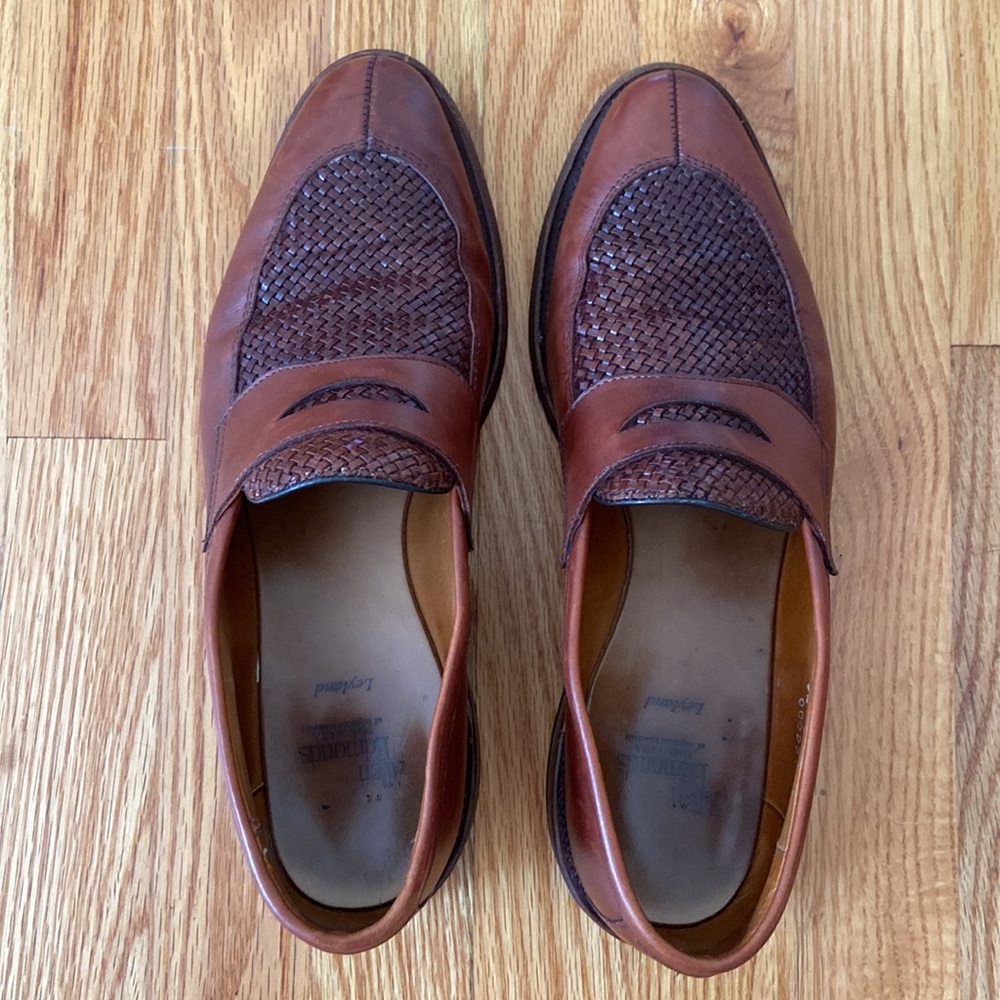 Allen Edmonds “Leyland” Slip On D Width Woven Leather Shoes - Picture 12 of 15